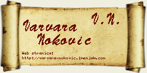 Varvara Noković vizit kartica